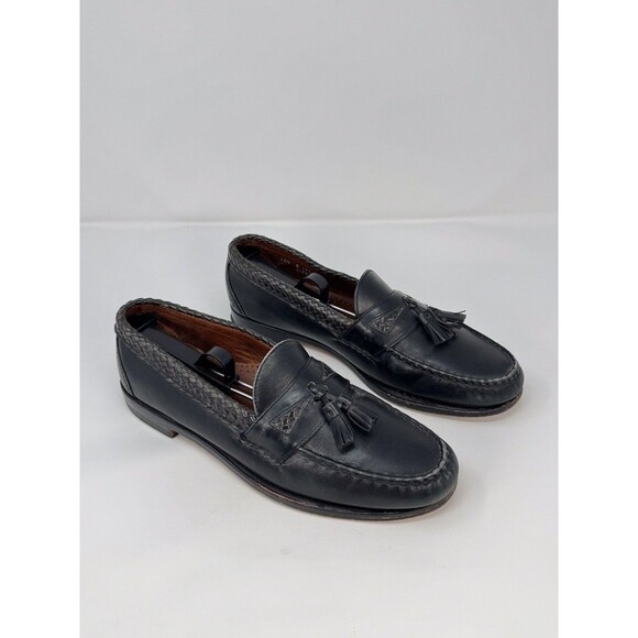 Allen Edmonds Mens Shoes Black Maxfield Leather Slip On Penny Loafer US 10.5 B - Picture 2 of 13